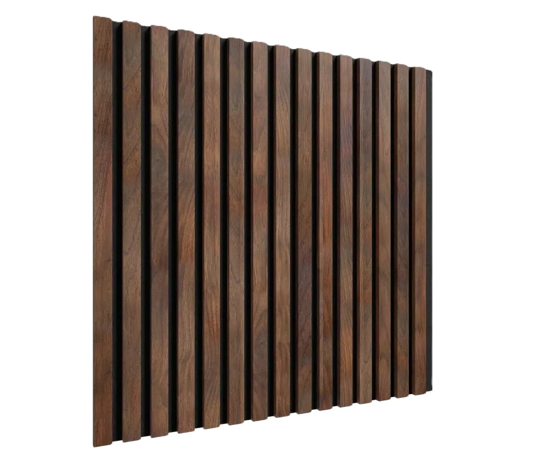 МДФ стеновая панель акустическая Cosca Decor Сканди Дуб Барон Темный черный войлок 600×600×19